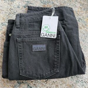 Ganni washed black cropped jeans- brand new with tags- 30/32
